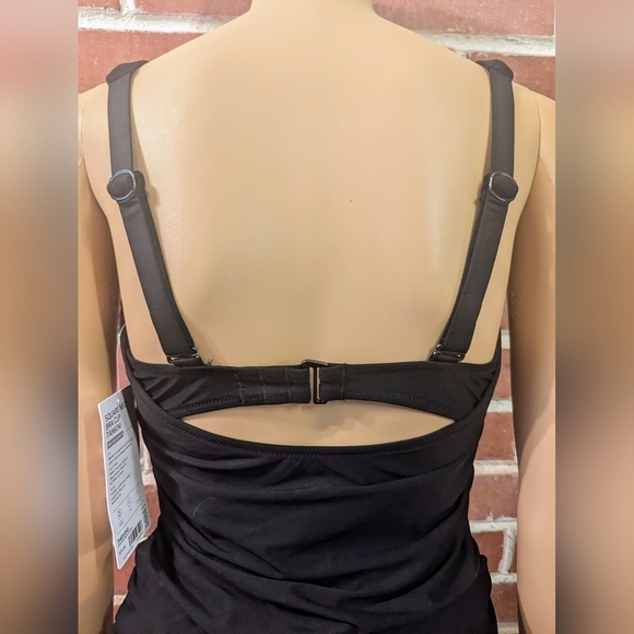 NWT Athleta Square Neck Bra Cup Tankini 34D/DD with Full Bikini Bottom Size M - Picture 6 of 15